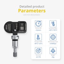 XTOOL-TS100 타이어 압력 센서 433 및 315MHz 2 인 1 프로그래밍 가능 TPMS TP150 TP200 과 함께 작동 범용 수리 도구