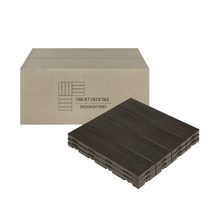 베리구즈 조립식 데크 타일 베란다 테라스 인테리어, 다크브라운