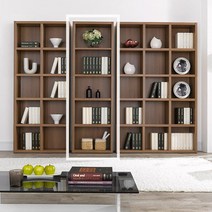 5단 좁은 선반 책장 거실 인테리어 다이 서재 책진열장 사무실책장 책장선반 diy, 월넛화이트