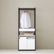 가구샘 서랍행거 진열장 800 H6134 수도권무료배송, 딥그린