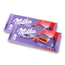 밀카 스트로베리 초콜릿 100g x 12개입, 12개 한박스