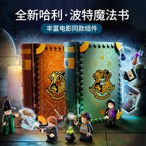 해리 포터 시리즈 호환 키덜트 레고 블럭 브릭 매직 북 4종 세트 헤드윅 폭스 조립 선물 장난감, 단일사이즈, 변환 클래스