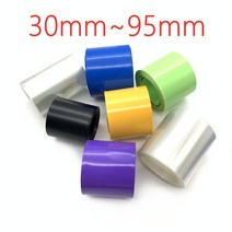 방풍창문 유리창 방풍 외풍차단 문바람막이 너비 27mm 80mm 18650 리튬 배터리 열 수축 튜브 리튬 이온 랩 커버 스킨 pvc 수축 필름 슬리브 절연 외장, [02] Black, [01] Dia 27mm, [01] 1M