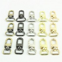 가죽공예 DIY 스트랩 체인 버클 금속 악세사리 D링 스위블 스냅 후크 트리거 랍스터 걸쇠 클립 가죽 공예 가방 벨트 웨빙 키체인용 1 개, ID19mm+gun black