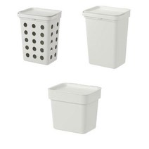 이케아 홀바르 통+뚜껑 음식물쓰레기통+뚜껑 3L 10L, 10L(804.175.23)