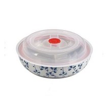 설화나눔찬통(소)/나눔접시 반찬접시 반찬그릇 도자기접시 3구반찬