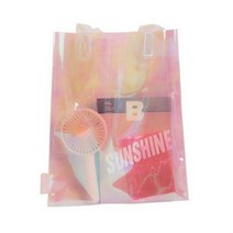 Pink PVC 홀로그램 바캉스 여름가방 투명 숄더 백 여행 비치 에코백 귀여운에코백 스트릿에코백