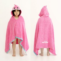 핑크퐁 아기상어 어린이 아동 유아 목욕 후드 비치 타올, 핑크타올