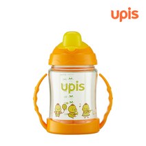 [유피스]트라이탄 스파우트컵Set 280ml(옐로우/오렌지), UPIS 트라이탄 스파우트컵(오렌지)