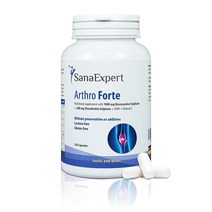 SanaExpert Arthro Forte 관절 뼈 및 연골 글루코사민 콘드로이틴 MSM 비타민 C를 위한 영양 보충제 120개 *독일산*