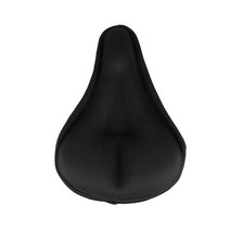 푹신한자전거안장쿠션커브 실외 실내용자전거 안장자전거 좌석 커버 부드러운 실리콘 산악 쿠션 그루브 디, 02 Triangular groove