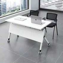 접이식 회의 테이블 바퀴 연수용 수업 책상 회의실 학원 상담 세미나실 폴딩 세미나, 가로 1800 세로 500 높이 750mm