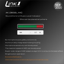층간 소음 측정기 LINK1 32 레벨 사운드 제어 표시기 모노 오디오 음악 스펙트럼 보드 AGC MP3 VU 미터 앰, 한개옵션0