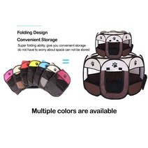foldable pet dog playpen house for dog cat 68, m 58x90cm, 하늘색