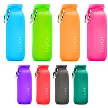 Bubi Bottle 부비바틀 접이식 실리콘 물병 650ml, Pink