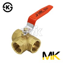 황동볼밸브 삼방 KS L형 MK (15158), 1개