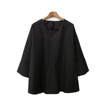 데일로엔 여성용 빅 소매 V넥 남방 여성 긴팔 티셔츠
