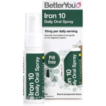 영국 베러유 BetterYou 철분 10mg 데일리 액상 스프레이 석류맛 25ml, 4팩