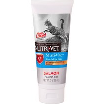 고양이용 Nutri-Vet Multi-Vite 연어 맛 젤 종합 비타민 3온스 튜브