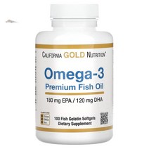 California Gold Nutrition 오메가3 프리미엄 피쉬 오일 생선 젤라틴 소프트젤 100정 5개, 100개