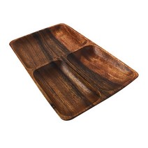 원목 3칸 나눔 접시 A 나무 식판 브런치 간식 트레이