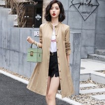 FANSYLI 여성 여름 롱 트렌치 코트 얇다 루즈핏 상의 XX5M601