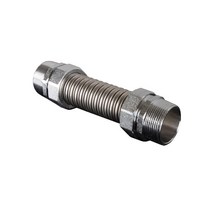 에어컨 벨로우즈 1-1/4 "1-1/2" 2 BSP 304 스테인레스 스틸 수나사 커넥터 철 조인트 골판지 파, 05 Length 40cm_03 2-1/2
