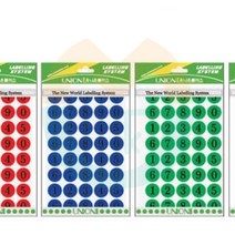 위센티브 팬시 숫자스티커 16MM 색상선택 넘버링스티커 화이트스티커 넘버스티커, 백색