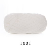 Ruyi 새 플랫 라인 두꺼운 짠 뜨개질 코바늘 가방 수세미 목도리 뜨기 세트, 1001 화이트, 1개