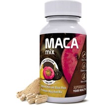 Strong Organic Maca 믹스 뿌리 파우더 캡슐 1500mg