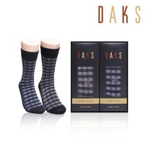 [닥스양말] 신사 실켓 후다 깅엄체크 2족세트 DK20326