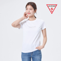 게스 게스 여성 PVC 미니게스로고 반팔티 OL2K0546