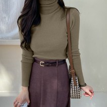 데일리앤 여성 기본 폴라 니트 티셔츠 로이