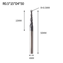 엔드밀 드릴밀 vack router bits tapered ball nose end mill tungsten solid carbide cnc taper ball nose end, R0.5X15XD4X50L