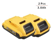 20v 3000mah dcb200 리튬 이온 충전식 전동 공구 배터리 dcb203 dcb181 dcb180 dcb200 dcb201 dcb201-2 l50, 2 개 3.0 배터리