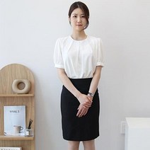 비침없는이중안감 여자면접블라우스 반팔셔링블라우스 여자면접복장