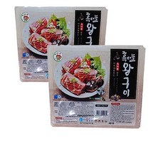 흑마늘 돼지왕구이-1.4kg(4대)양념구이4인분 무뼈돼지갈비 선물세트 돼지양념갈비, 1.4kg(4대)x1팩, 1400g