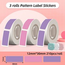 라벨 프린터 미니 라벨기 phomemo q30 메이커 기계 포켓 열 무선 diy 스티커 기계 다양한 용지, 12x30mm 색상 1