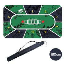 휴대용 카지노칩 홀덤 카드게임 테이블 매트 180x90cm, 품명:카드게임 테이블 매트 (대) 180x90cm