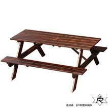 공원벤치 테라스 야외용 정원 평벤치 등받이 카페 의자 야외 파크 발코니, 점프수트/길이180폭60높이60/갈색/두께3cm