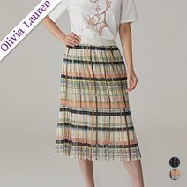 [올리비아로렌] 체크 주름스커트 VOCDKXM5212