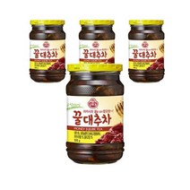 오뚜기 꿀대추차 액상차 마시는차 500g 물대용차 액상차선물, 4개
