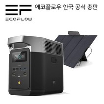 [가방 증정] [명절맞이 할인가] 에코플로우 델타2 파워뱅크 리튬인산철 배터리 차박 노지 캠핑용 AC 220V 대용량 보조배터리 밧데리, 델타2+태양광패널 400W