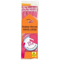 롯데 고무장갑 핑크, 1개, 중(M)