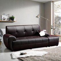 서광퍼니처 서광퍼니처 로엠 CL라텍스 인조가죽 3인소파 (스툴형/양팔형)(P), 크림베이지/착석시 오른팔/스툴포함/pvc다리