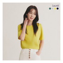 [라우렐] ○ 프리미엄 실크 코튼 모달 숄더 티블라우스 4종