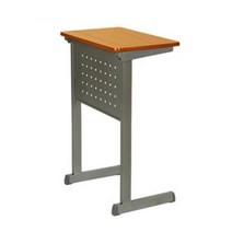 학교 학원 튼튼한 눈 피로 덜한 원목 모서리 곡면 책상 책걸상 중고등학생, it● YWBHS 입식브레인타공책상, (YWBHS) 입식브레인타공책상(우레탄상판)_노랑