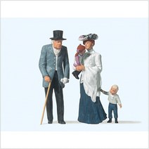 Preiser 45066 디오라마 미니어처 옛날 가족 4명 세트 사람 피규어 모형1:22.5 사이즈