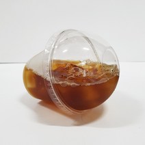 커피바바 92파이 페트 12온스 아이스컵 + 무타공돔뚜껑 세트, 2세트, 100개입, 340ml