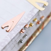 북마커 메탈 북다트 12P 금속책갈피 북스토퍼, 실버